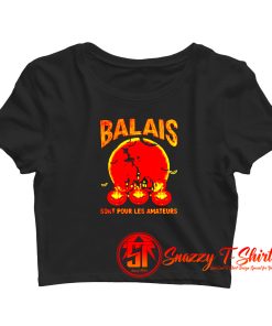 Balais sont pour les amateurs lady pumpkin Halloween Crop Top Shirt