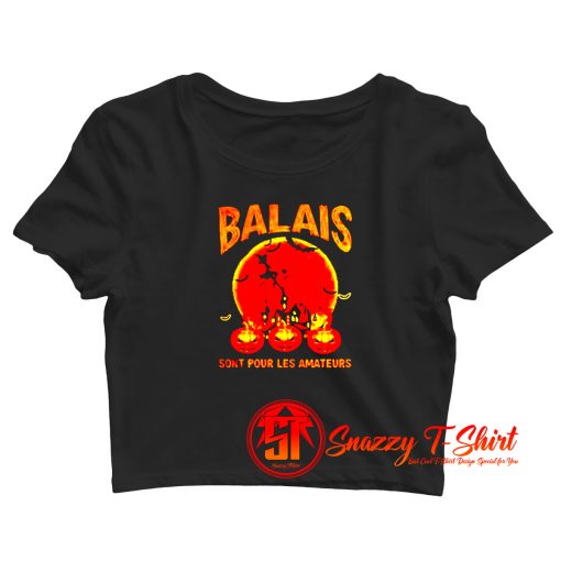 Balais sont pour les amateurs lady pumpkin Halloween Crop Top Shirt