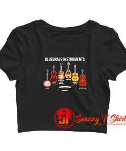 Banjo Bluegrass Instruments Crop Top Shirt