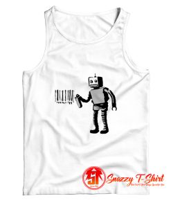 Banksy Robot Barcode Tank Top