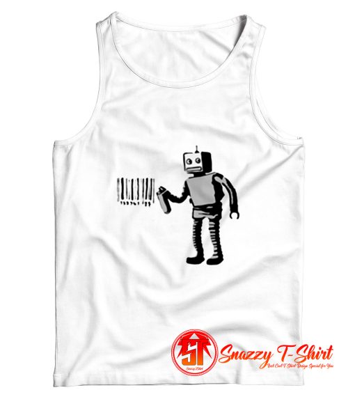 Banksy Robot Barcode Tank Top