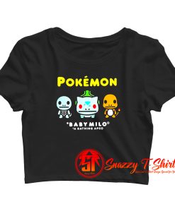 Bape x Pokemon Coloured Starter Crop Top Shirt