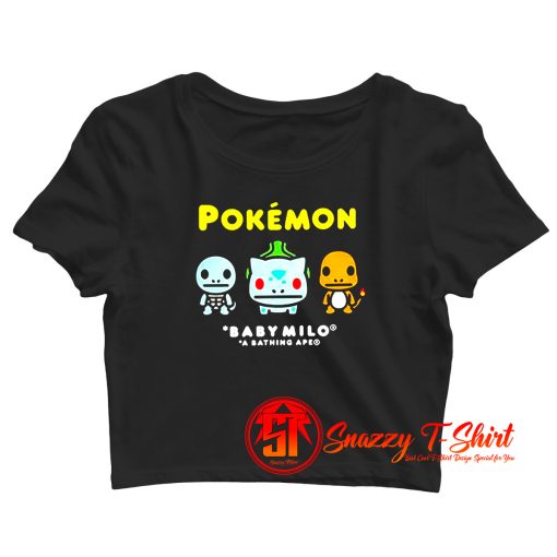 Bape x Pokemon Coloured Starter Crop Top Shirt