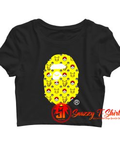 Bape x Pokemon Pokeball Crop Top Shirt