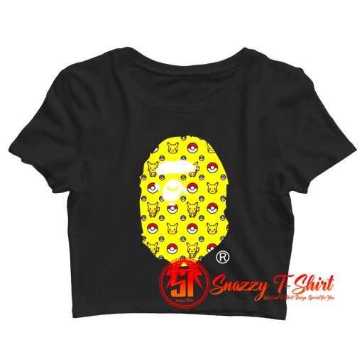 Bape x Pokemon Pokeball Crop Top Shirt