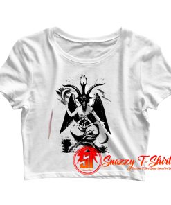 Baphomet Sabbatic Goat Of Mendes Occult Crop Top Shirt