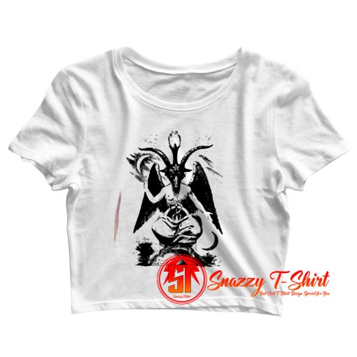 Baphomet Sabbatic Goat Of Mendes Occult Crop Top Shirt