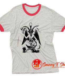 Baphomet Sabbatic Goat Of Mendes Occult Ringer Tee