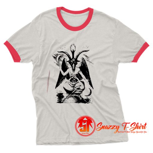 Baphomet Sabbatic Goat Of Mendes Occult Ringer Tee