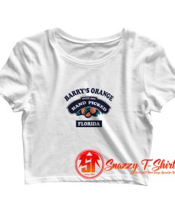 Barrys Orange hand picked florida Crop Top Shirt