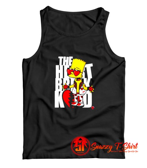 Bart Break Kid Heart Funny Cartoon Tank Top