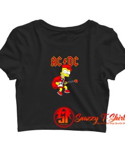 Bart Simpson ACDC Crop Top Shirt