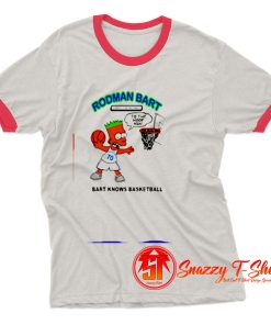 Bart Simpson Bootleg Basket Ball Ringer Tee