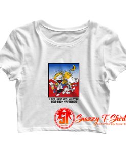 Bart Simpson Calvin And Hobbes Vintage 90s Crop Top Shirt