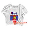 Bart Simpson Cash champ Crop Top Shirt