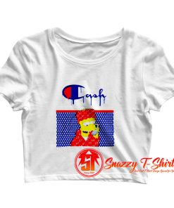 Bart Simpson Cash champ Crop Top Shirt