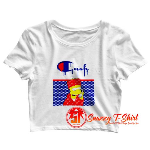 Bart Simpson Cash champ Crop Top Shirt