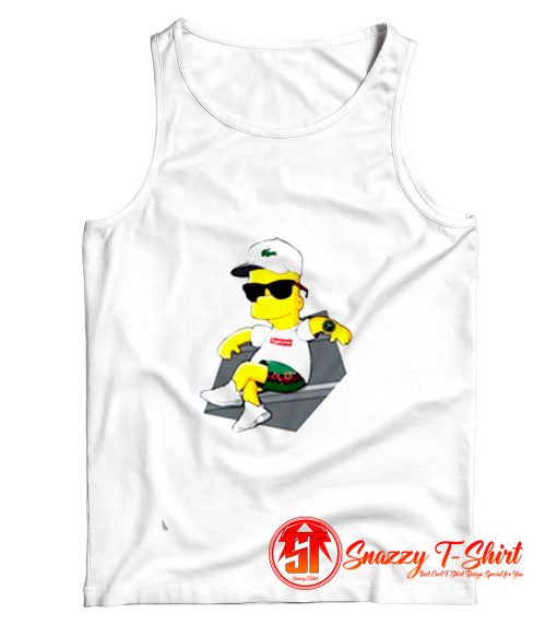 Bart Simpson Lacoste Gucci Supreme Tank Top