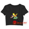 Bart Simpson Skate Crop Top Shirt