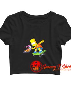 Bart Simpson Skate Crop Top Shirt