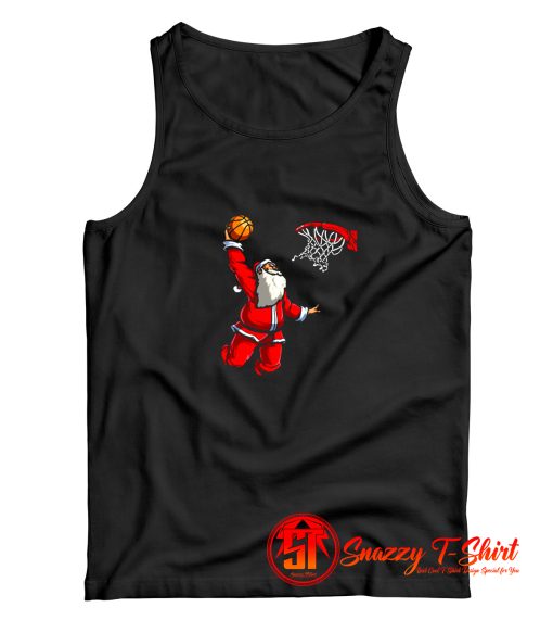 Basketball Santa Christmas Hat Ball Tank Top