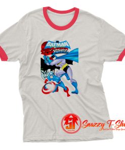 Batman Captain America Ringer Tee