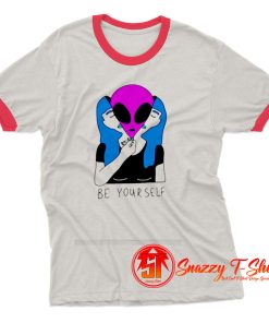 Be Yourself Alien Ringer Tee