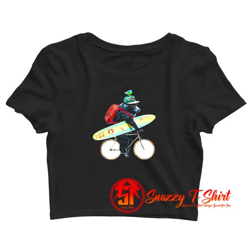 Bear Bicycle Crop Top Shirt