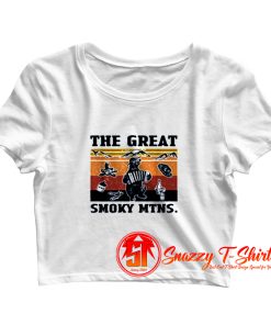 Bear the great smoky mtns Crop Top Shirt