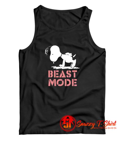 Beast Mode Gym Training Mode On Try Hard Snoopy Tank Top