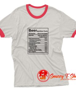 Beer Nutrition Facts Ringer Tee