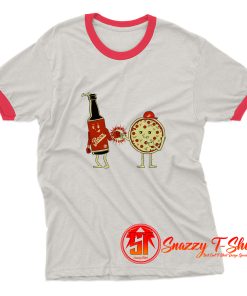 Beer Pizza Couple Best Friend Ringer Tee