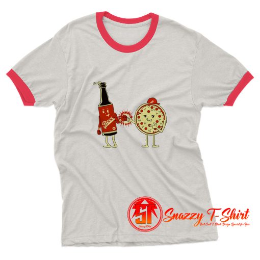 Beer Pizza Couple Best Friend Ringer Tee