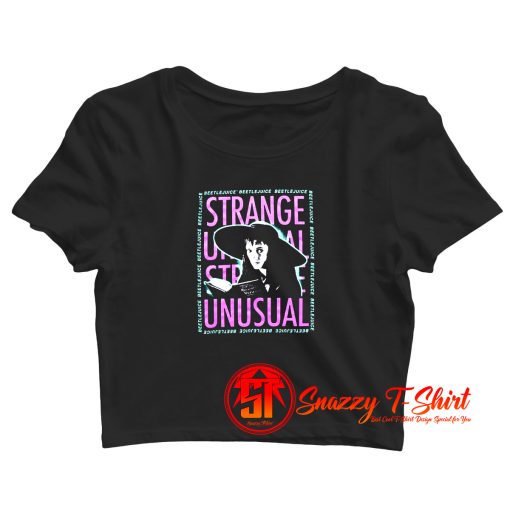 Beetlejuice Strange Unusual Girls Crop Top Shirt