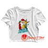 Believe In Christmas Bad Santa Claus Crop Top Shirt