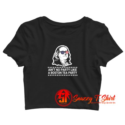 Ben Franklin Boston Tea Party Crop Top Shirt