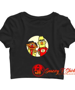 Bert and Ernie Puppet Mashup Big Bang Theory Crop Top Shirt