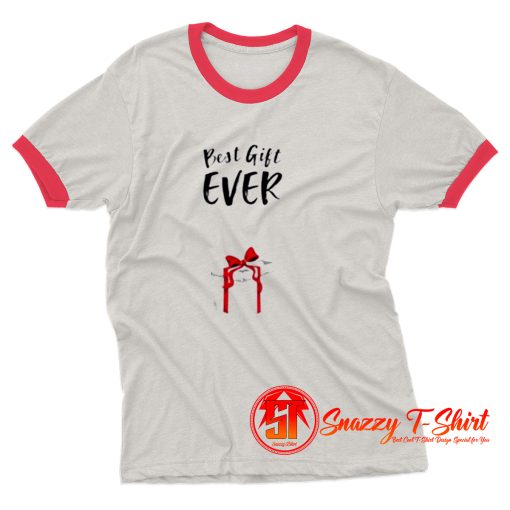 Best Gift Ever Christmas Ringer Tee