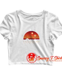 Best Tatooine Sunset Logo Retro Crop Top Shirt