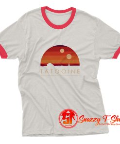 Best Tatooine Sunset Logo Retro Ringer Tee