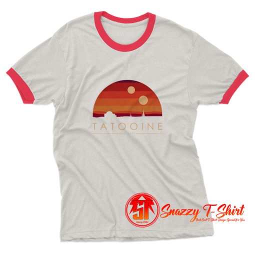 Best Tatooine Sunset Logo Retro Ringer Tee