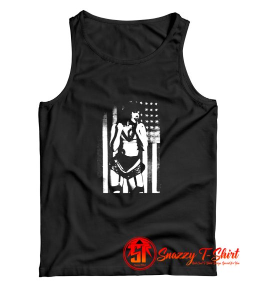 Bettie American Flag Retro Pin Up Girl Tank Top