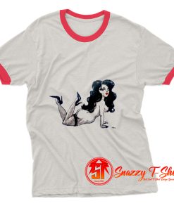 Bettie Page Bondage Rope Ringer Tee