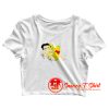 Betty Boop And Winnie Pooh Love Honey Crop Top Shirt