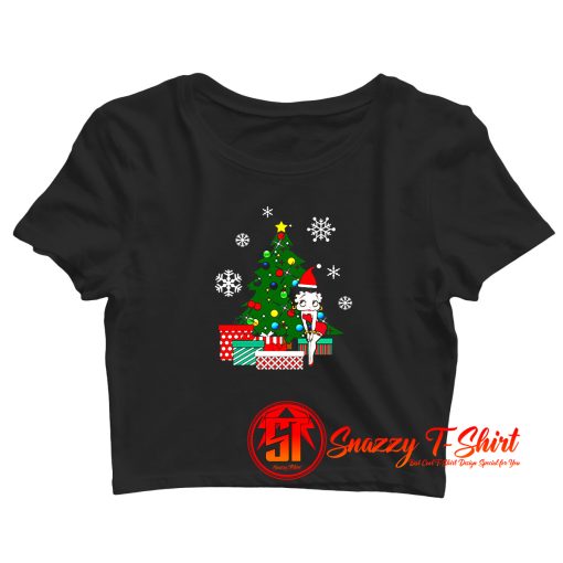 Betty Boop Around The Christmas Crop Top Shirt