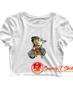 Betty Boop Biker Cartoon Crop Top Shirt