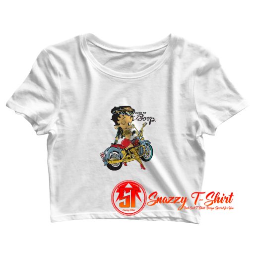 Betty Boop Biker Cartoon Crop Top Shirt