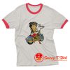 Betty Boop Biker Cartoon Ringer Tee