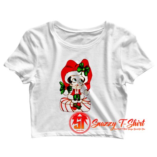 Betty Boop Cute action Christmas Crop Top Shirt