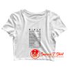 Bible Emergency Number Crop Top Shirt